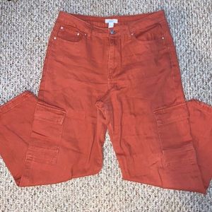 Coral/Orange Cargo Pants